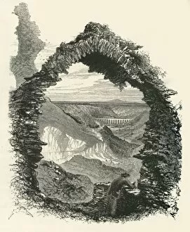 Llangollen Collection: View from Castle Dinas Bran, c1870