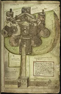 Drawbridge Prints: View of the Castle of Lyons (Holt Castle), 1620. Creator: Unknown