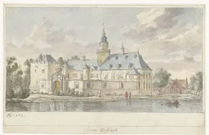 Vecht Prints: View of Castle Nijenrode, 1653. Creator: Herman Saftleven the Younger