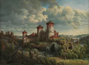 1864 Prints: A View over the Castle Olavinlinna, 1864. Creator: Victoria Aberg