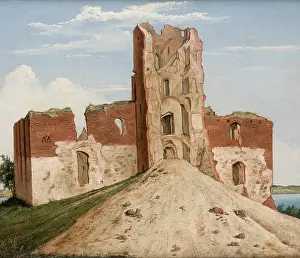 Lithuanian Prints: View of the Castle at Troki (Trakai), 1854. Creator: Wincenty Dmochowski