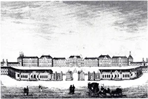 View of the Catherine Palace in Tsarskoye Selo, c. 1840. Artist: Anonymous