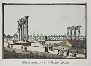 1824 Prints: View of the Chain Bridge in Catherinehof, 1824