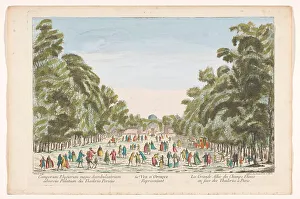 8th Arrondissement Prints: View of the Champs-Elysées in Paris seen towards the Jardin des Tuileries