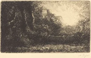View of a Chateau (Chateau de Poillet). Creator: Alphonse Legros