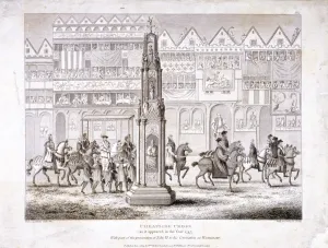 Eleanor Cross Prints: View of Cheapside Cross, London, 1809