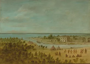 Illinois Prints: View of Chicago in 1837, 1861 / 1869. Creator: George Catlin