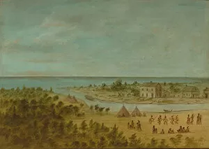 Teepee Gallery: View of Chicago in 1837, 1861 / 1869. Creator: George Catlin