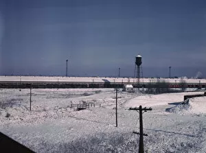Chicago Illinois United States Of America Collection: View of a Chicago and Northwestern railroad freight house, Chicago, Ill. 1942. Creator: Jack Delano