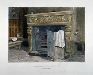 Chimney Breast Prints: View of a chimney piece in the Baptists Head Inn, Clerkenwell, London, 1851. Artist