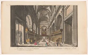 Christopher Wren Prints: View of the choir of Saint Paul's Cathedral in London