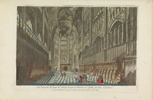 Choir Prints: View of the choir of the Westminster Abbey in London, 1735-1805. Creator: Unknown