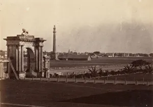 Ladders Prints: [View of Chowringhee from Government House, Calcutta], 1858-61