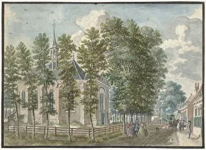 De Beyer Jan Prints: View of the Church of Bloemendaal, 1713-1780. Creator: Jan de Beyer