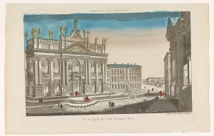 Daumont Jean Francois Prints: View of the Church Saint John Lateran in Rome, 1745-1775. Creator: Anon