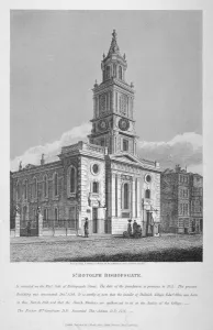 John Coney Prints: View of the Church of St Botolph without Bishopsgate, City of London, 1812. Artist