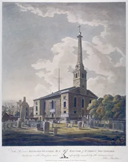 John William Prints: View of the Church of St John Horsleydown, Bermondsey, London, 1799