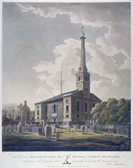 John William Collection: View of the Church of St John Horsleydown, Bermondsey, London, 1799