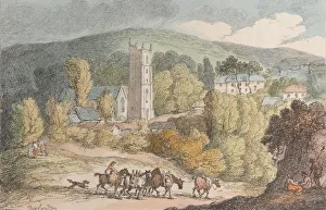 View of the Church and Village of St. Cue, Cornwall, from Views in Cornwall