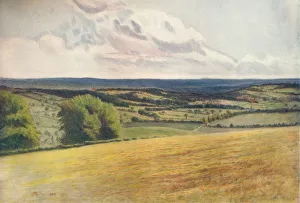 View from the Churchyard, Tatsfield, 1912, (1914). Artist: Jamess Ogilvy
