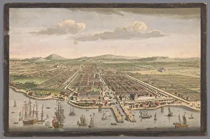 Vereenigde Oostindische Compagnie Prints: View of the city of Batavia, 1754. Creator: Anon
