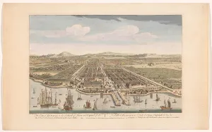 Junk Prints: View of the city of Batavia, 1754. Creator: Anon