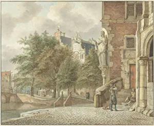 Heyden Jan Van Der Prints: View of a city canal, 1801. Creator: Reinier Vinkeles