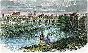 View of the city of Lima, the capital of Peru, from the River Rimac, c1875