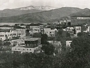Lebanon Prints: View of the city with Mount Lebanon, Beirut, 1895. Creator: W &s Ltd