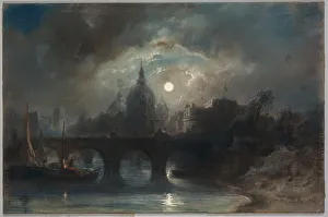 View of a City at Night, 1831. Creator: Camille Roqueplan (French, 1803-1855)