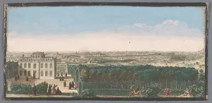 Axes Prints: View of the city of Paris seen from the village of Ménilmontant