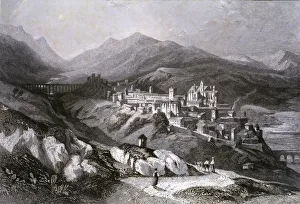 Portugal Prints: View of the city of Plasencia (Caceres), engraving in Voyage Pittoresque en