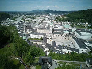 Davies Ethel Prints: View over the city of Salzburg from the Festung Hohensalzburg fortress