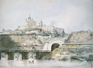 Smolensk Prints: View of the City of Smolensk, 1787. Artist: Hadfield, William (active End of 18th cen. )