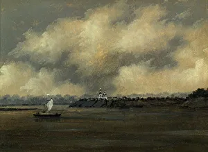 View of the City of Surgut From a Ship on the Way From Tomsk, 1880-1889. Creator: Pavel Mikhailovich Kosharov