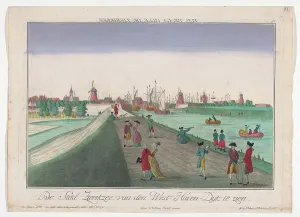 Probst Georg Balthasar Prints: View of the city and West Havendijk in Zierikzee, 1742-1801. Creator: Georg Mathaus Probst