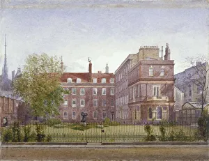 Inn Of Chancery Prints: View of Clements Inn from the north west looking across the gardens, London, 1882