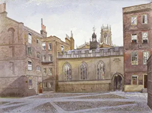Cliffords Inn Gallery: View of Cliffords Inn and Hall, London, 1884. Artist: John Crowther