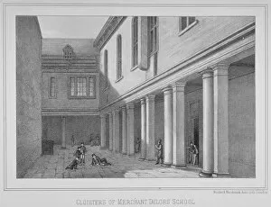Macgregor Gallery: View of the cloisters of the Merchant Taylors School, City of London, 1860. Artist: Maclure