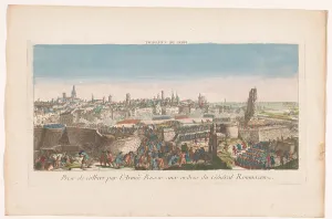 Attacker Prints: View of Colberg's intake by the Russians in 1761, 1761-1799. Creator: Anon