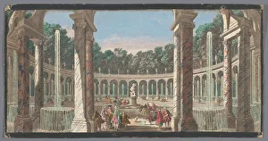 Jean Rigaud Prints: View of the Colonnade in the garden of Versailles