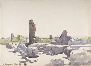 Colosseum Gallery: View of the Colosseum from the Basilica of Domitian and the Flavian Palace, Rome, 1864