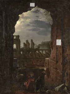 View of the Colosseum in Moonlight, 1826-1839. Creator: Franz Ludwig Catel