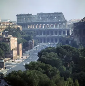 Titus Prints: View of the Colosseum from the Victor Emmanuel II monument, 1st century