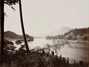 Carleton Emmons Collection: View on the Columbia, Cascades, 1867. Creator: Carleton Emmons Watkins