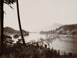 Watkins Carleton Emmons Prints: View on the Columbia, Cascades, 1867. Creator: Carleton Emmons Watkins