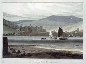St George Gallery: View of Conway Castle, Caernarvonshire, Wales, 1814-1825. Artist: William Daniell