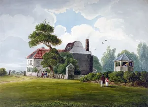 Copenhagen Fields Prints: View of Copenhagen House and gardens, Copenhagen Fields, Islington, London, 1815