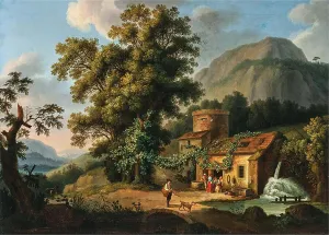Miners Prints: View of the Copper-Mill in Vietri, c1772. Creator: Hackert; Jacob Philipp (1737-1807)