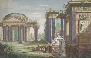 Corinthian Prints: View of a Corinthian Temple, 1700-1799. Creators: Anon, François-Philippe Charpentier